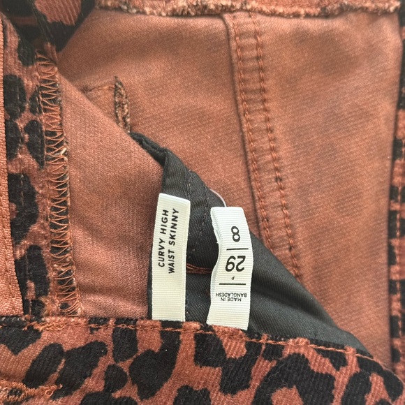 LOFT Black and Brown Animal Print Women's Pants - Picture 4 of 5